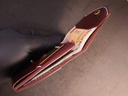 Signature Snap Wallet – Handcrafted Full Grain Leather Minimalist Wallet