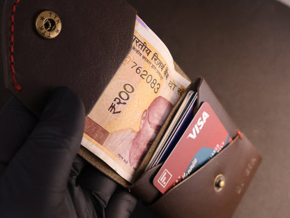 Signature Snap Wallet – Handcrafted Full Grain Leather Minimalist Wallet