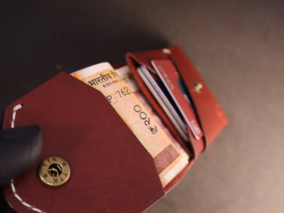 Signature Snap Wallet – Handcrafted Full Grain Leather Minimalist Wallet