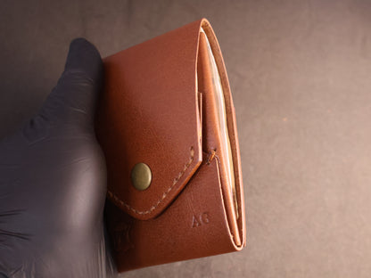 Signature Snap Wallet – Handcrafted Full Grain Leather Minimalist Wallet