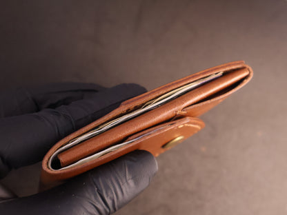 Signature Snap Wallet – Handcrafted Full Grain Leather Minimalist Wallet